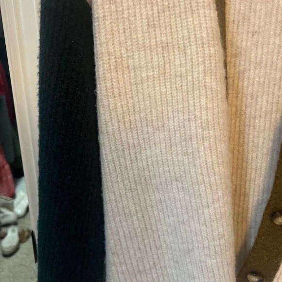 Hem & Thread Colorblock Cardigan Sweater - Cream, navy, Brown - Picture 5 of 6